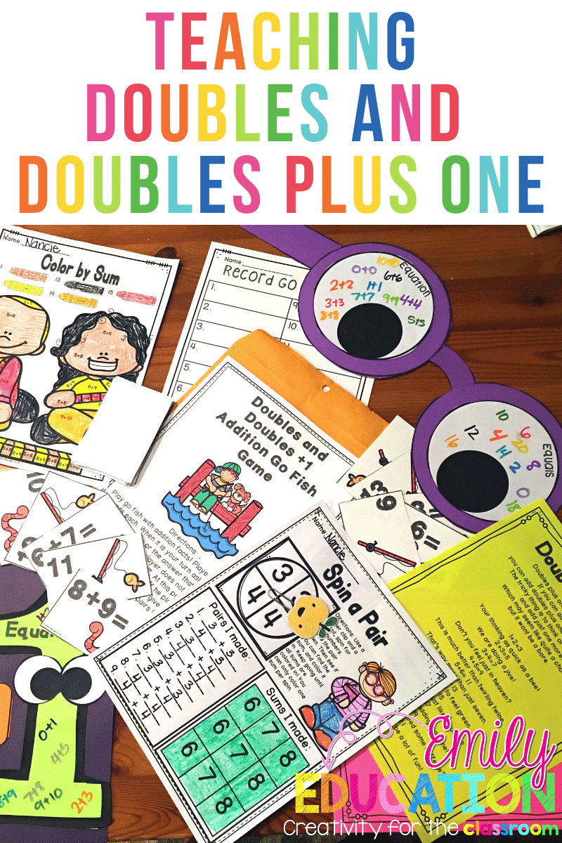 Your students will loves these doubles and doubles plus one activities in this bundle