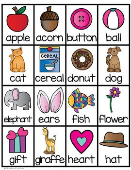 Alphabet Pocket Chart Cards