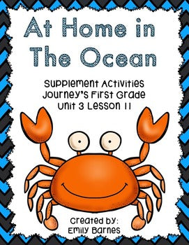 At Home in The Ocean 1st Grade 2014 Supplement Activities Lesson 11