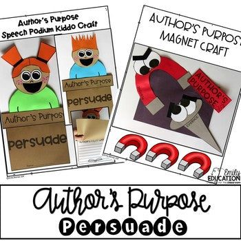 Author's Purpose Craft Activities