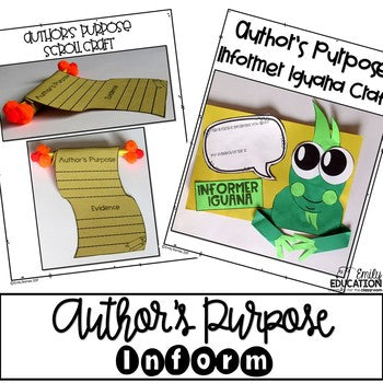 Author's Purpose Craft Activities