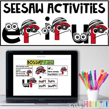 Bossy R | er, ir, ur | Virtual Anchor Chart Videos | Center Activities | Seesaw