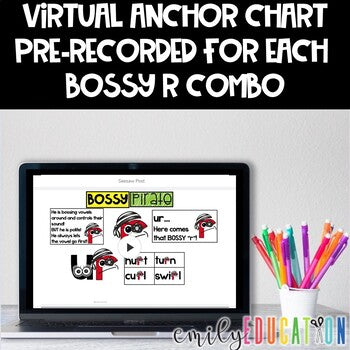 Bossy R | er, ir, ur | Virtual Anchor Chart Videos | Center Activities | Seesaw