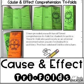 Cause and Effect - Worksheets, Interactive Journal Pages, Graphic Organizers