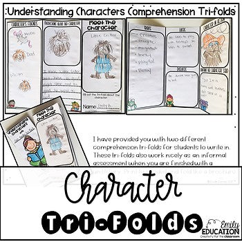 Character Traits- Worksheets, Interactive Journal Pages, Graphic Organizers