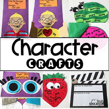 Character Traits and Understanding Characters Craft Activities