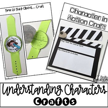 Character Traits and Understanding Characters Craft Activities