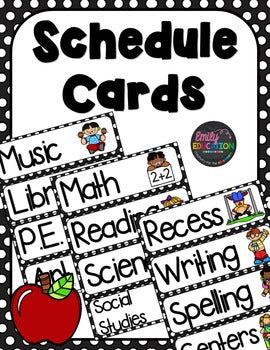 Class Schedule Cards