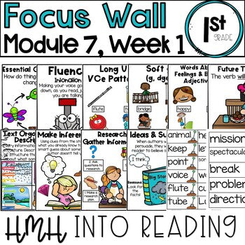 HMH Into Reading | 1st Grade | Focus Wall Posters Module 7, Week 1