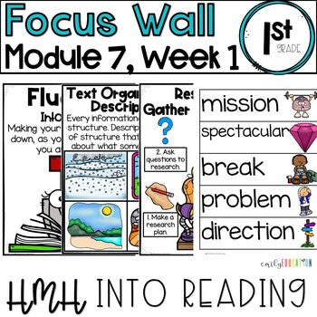 HMH Into Reading | 1st Grade | Focus Wall Posters Module 7, Week 1