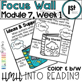 HMH Into Reading | 1st Grade | Focus Wall Posters Module 7, Week 1