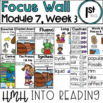 HMH Into Reading | 1st Grade | Focus Wall Posters Module 7, Week 3