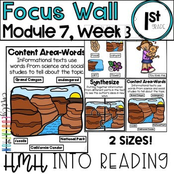 HMH Into Reading | 1st Grade | Focus Wall Posters Module 7, Week 3