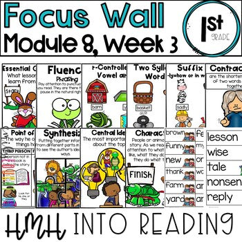 HMH Into Reading | 1st Grade | Focus Wall Posters Module 8, Week 3