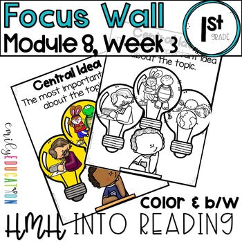 HMH Into Reading | 1st Grade | Focus Wall Posters Module 8, Week 3