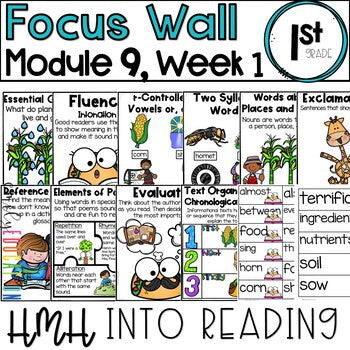 HMH Into Reading | 1st Grade | Focus Wall Posters Module 9, Week 1