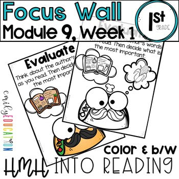 HMH Into Reading | 1st Grade | Focus Wall Posters Module 9, Week 1