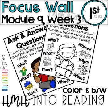 HMH Into Reading | 1st Grade | Focus Wall Posters Module 9, Week 3