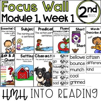 HMH Into Reading | 2nd Grade | Focus Wall Posters Module 1, Week 1