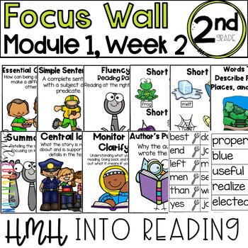 HMH Into Reading | 2nd Grade | Focus Wall Posters Module 1, Week 2