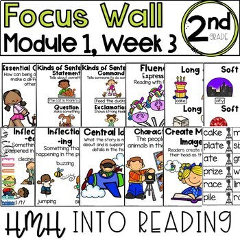 HMH Into Reading | 2nd Grade | Focus Wall Posters Module 1, Week 3