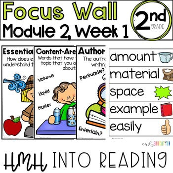 HMH Into Reading | 2nd Grade | Focus Wall Posters Module 2, Week 1