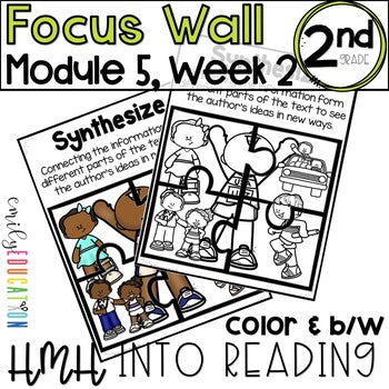 HMH Into Reading | 2nd Grade | Focus Wall Posters Module 5, Week 2