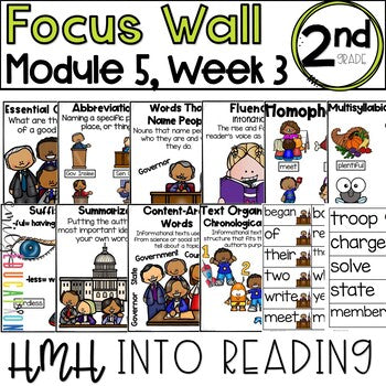 HMH Into Reading | 2nd Grade | Focus Wall Posters Module 5, Week 3