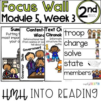 HMH Into Reading | 2nd Grade | Focus Wall Posters Module 5, Week 3