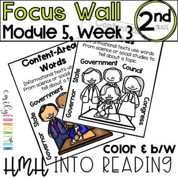 HMH Into Reading | 2nd Grade | Focus Wall Posters Module 5, Week 3