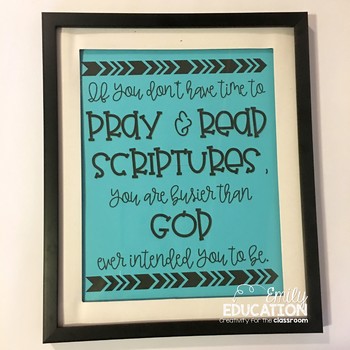 Inspirational Quote Print: Prayer and Scripture