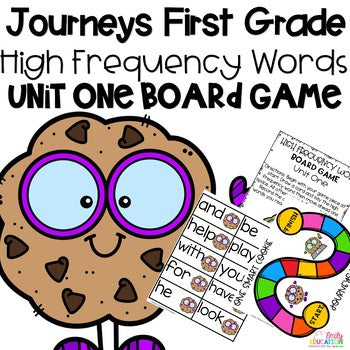 Journeys 1st Grade Unit 1 Board Game High Frequency Words