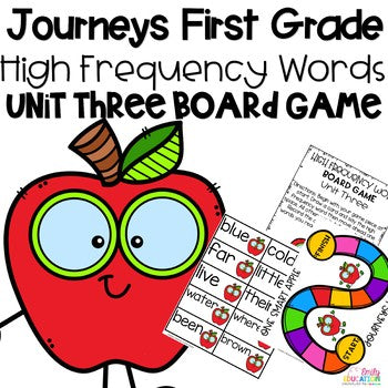 Journeys 1st Grade Unit 3 Board Game High Frequency Words