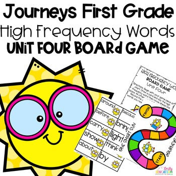 Journeys 1st Grade Unit 4 Board Game High Frequency Words