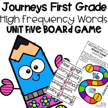 Journeys 1st Grade Unit 5 Board Game High Frequency Words