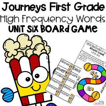 Journeys 1st Grade Unit 6 Board Game High Frequency Words