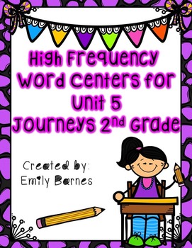 Journeys 2nd Grade Unit 5 High Frequency Word Centers