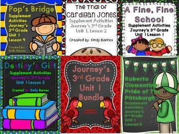 Journeys 3rd Grade Unit 1 Bundle Supplement Activities