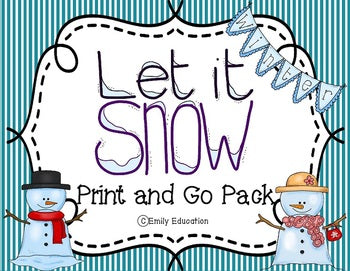 Let It Snow a Winter Print and Go Pack