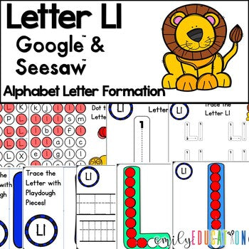 Letter L Formation Google and Seesaw Digital Activities