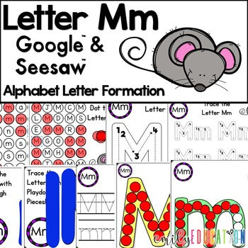 Letter M Formation Google and Seesaw Digital Activities