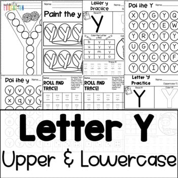 Letter Y Worksheets