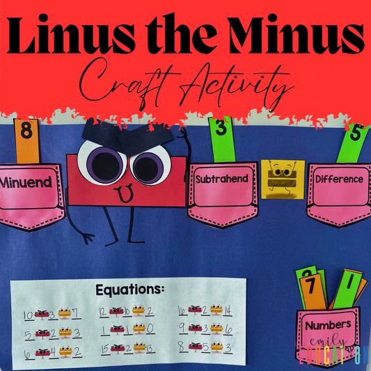 Linus the Minus: The Ultimate Subtraction Story & Activity Bundle (A K-2 Math Resource)