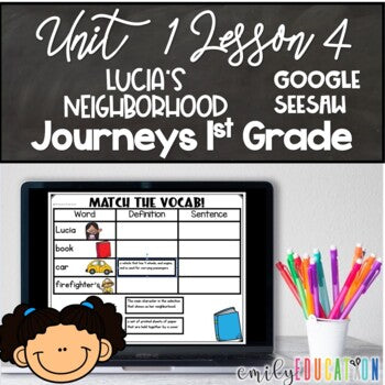 Lucia's Neighborhood Journeys 1st Grade Unit 1 Lesson 4 Google Seesaw