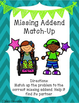 Missing Addends Centers {Addition}