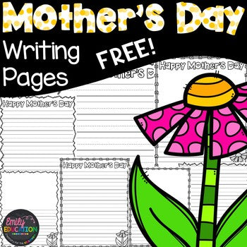 Mother's Day Lined Writing Pages FREE