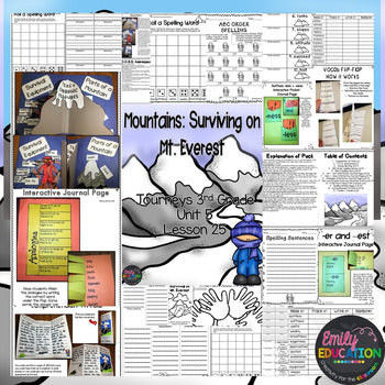 Mountains: Surviving on Mt. Everest Journeys 3rd Grade Activities Lesson 25