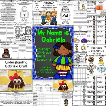 My Name is Gabriela Activities Journeys 2nd Grade Lesson 18 Unit 4