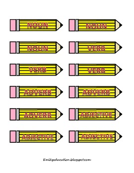 Parts of Speech Match Up