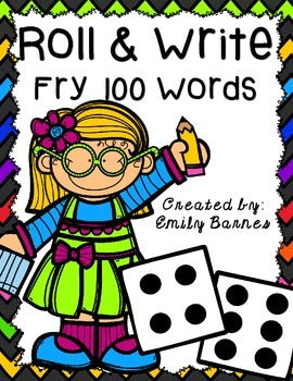 Roll and Write First Fry 100 Words